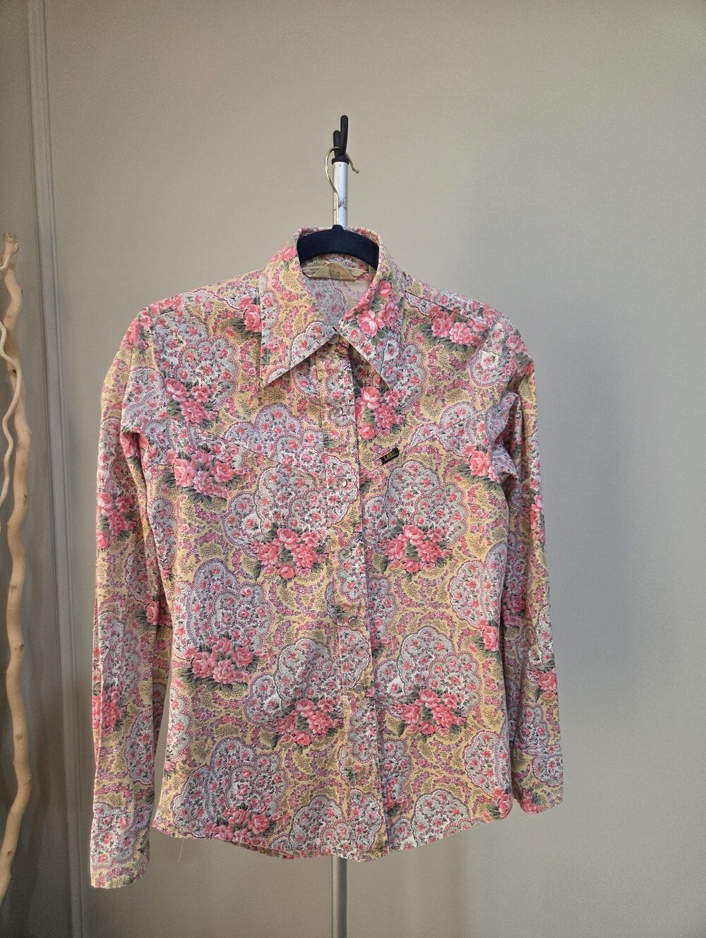Lee Pink Paisley Floral Button-Down Shirt